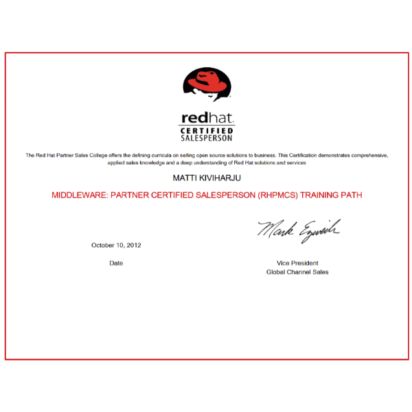 Red Hat Certificate 2